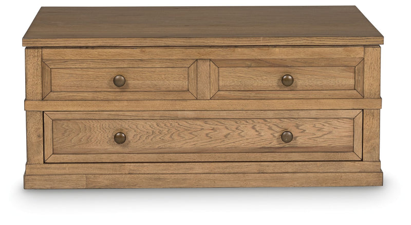 Sharlance - Lift Top Cocktail Table - Light Brown