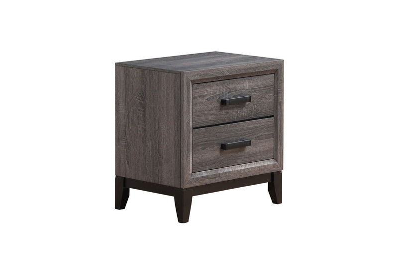 Kate - 6 Piece Queen Bedroom Set (Bed, Dresser, Mirror, Chest, 2 Nightstands) - Foil Gray