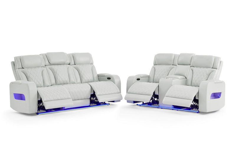 U8611 - 3 Piece Living Room Set (Sofa, Loveseat, Chair) - Silver