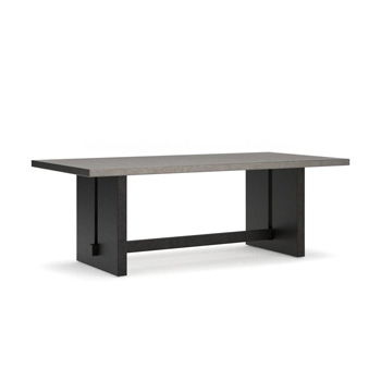 Salina Bay - Rectangular Dining Table With Umbrella Option - Black / Gray - Furniture Source (IA) 