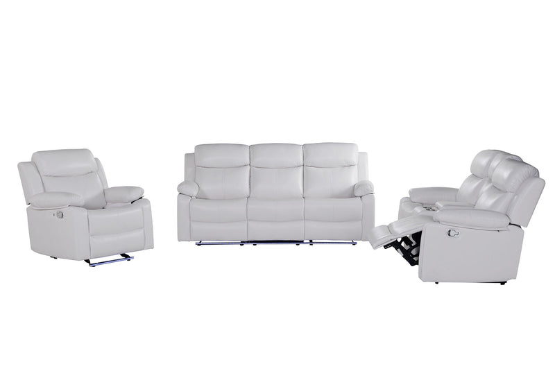 U6026 - Glider Recliner With LED - White