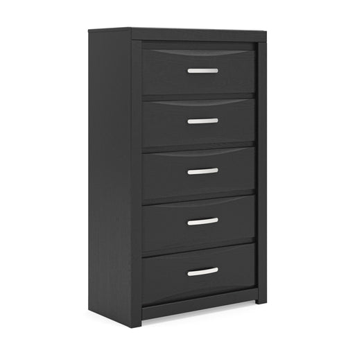 Stabotta - Five Drawer Chest - Black - Furniture Source (IA) 