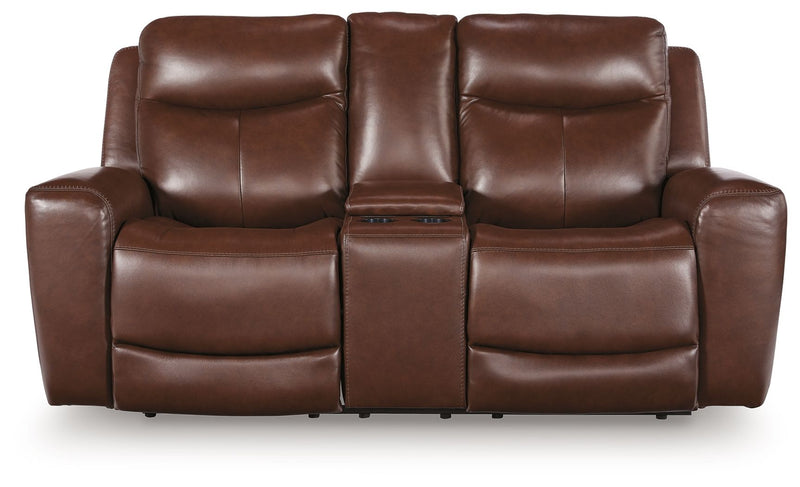 Bexhurst - Power Reclining Loveseat With Console / Adjustable Headrest