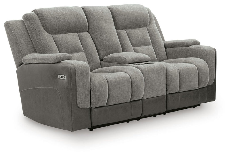 Mixed Motion - Power Reclining Loveseat With Console / Adjustable Headrest