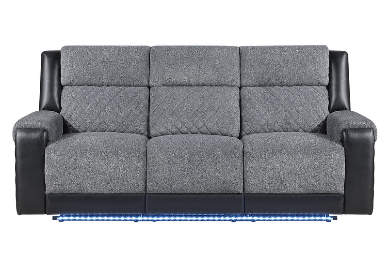 U5914 - Console Reclining Loveseat And Recliner Sofa - Black / Gray