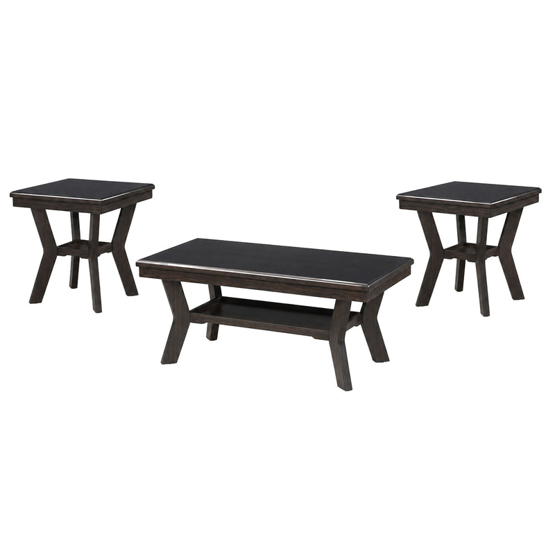 Gia - 3 Piece Occasional Set (1 Coffee & 2 End Tables) - Brown