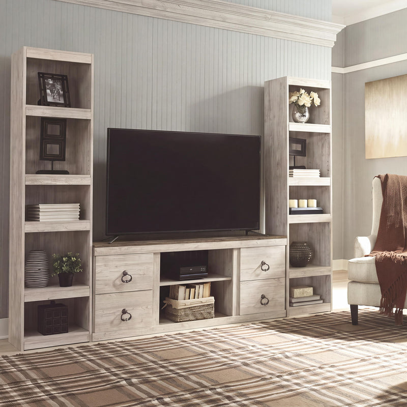 Willowton - Entertainment Center With Fireplace Option - Furniture Source (IA) 