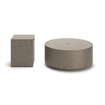 Midnight Mountain - Round Fire Pit With Tank Cover - Light Brown - Furniture Source (IA) 