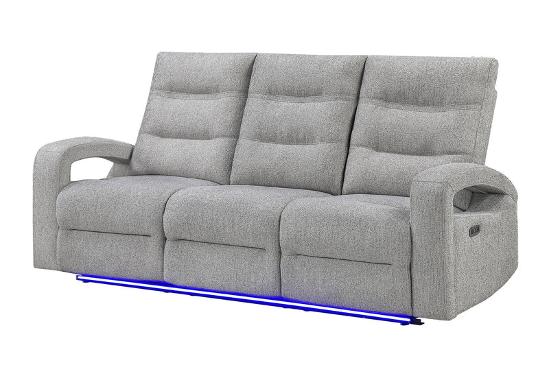 U6611 - Power Reclining Sofa With LED - Dark Gray