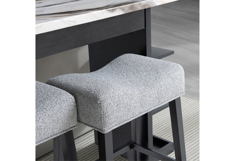 D3232 - 3 Piece Living Room Set (Console Sofa Table & 2 Stools) - Light Gray
