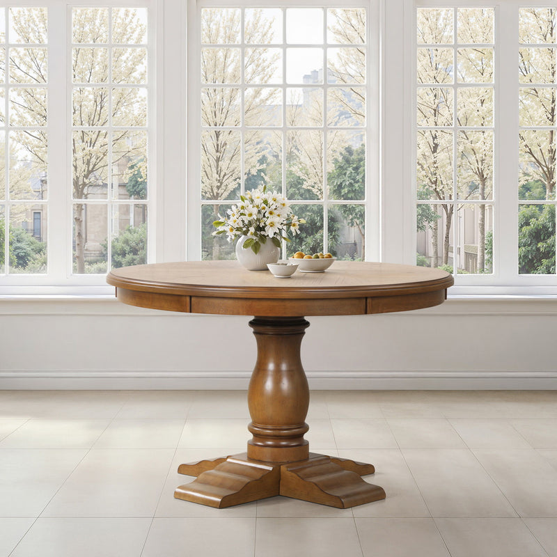 Sunset - 48" Round Dining Table - Brown
