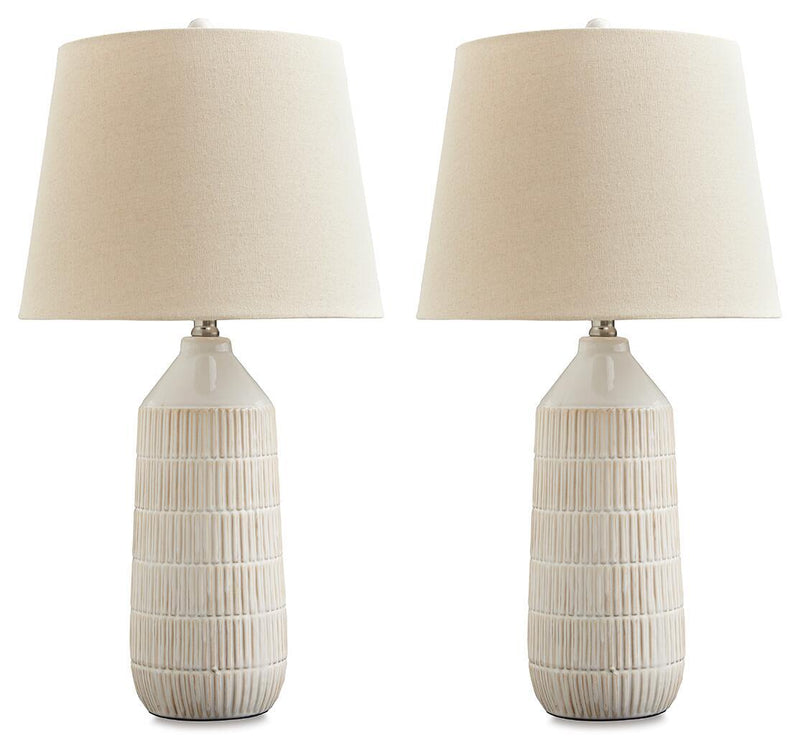 Willport - Ceramic Table Lamp (Set of 2) - Off White
