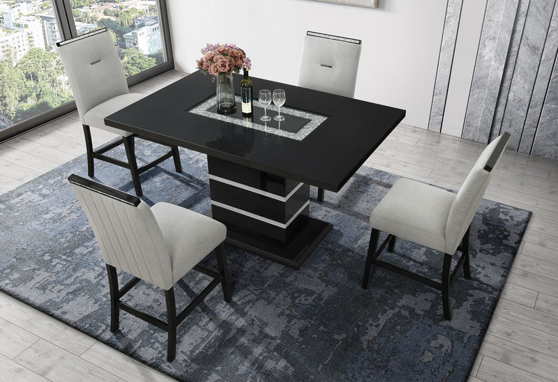 Monaco - Rectangular Bar Table - Black