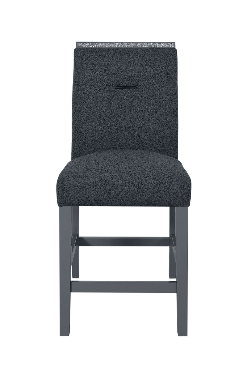 Monaco - 9 Piece Dining Room Set (Bar Table And 8 Bar Stools) - Dark Gray