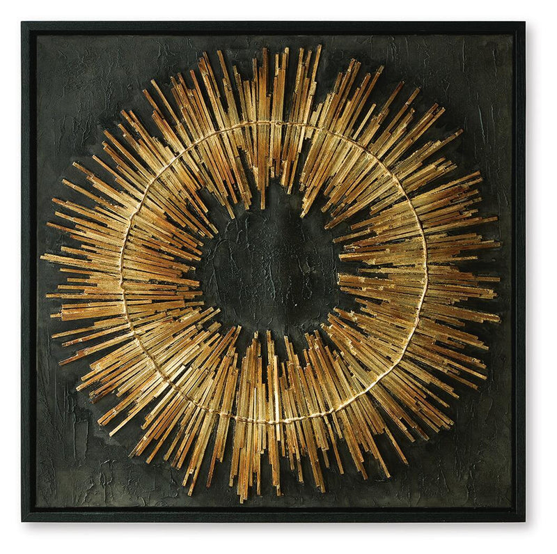 Buddins - Wall Art - Black / Gold Finish