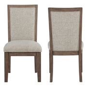 Augusta - Upholstered Side Chair (Set of 2) - Rustic Brown - Furniture Source (IA) 