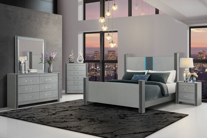 Logan - Nightstand - Silver