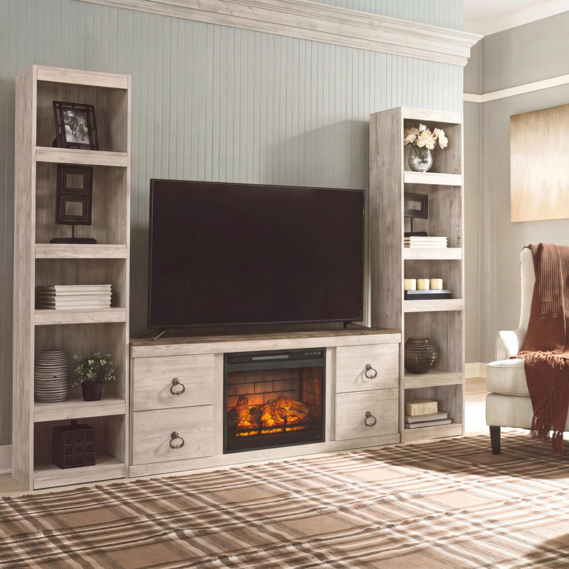Willowton - Entertainment Center With Fireplace Option - Furniture Source (IA) 