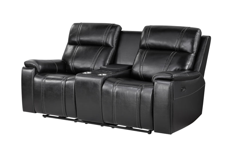 U8880 - 3 Piece Living Room Set (Power Reclining Sofa / Power Console Reclining Loveseat / Power Recliner) - Black