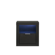Asher - Nightstand With LED Light - Smoke - Furniture Source (IA) 