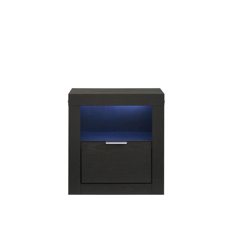 Asher - Nightstand With LED Light - Smoke - Furniture Source (IA) 
