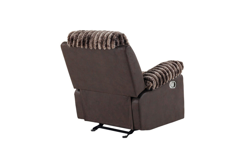 U6028 - 3 Piece Living Room Set (Reclining Sofa / Console Reclining Loveseat / Glider Recliner) - Brown