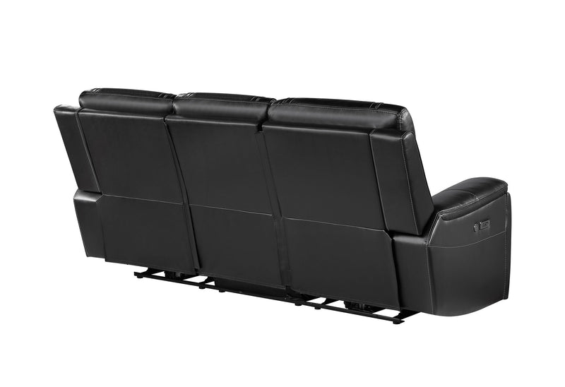 U8881 - Power Reclining Sofa With Armrest Cupholder, DDT With Watch Charger, Immerse Speaker With Subwoofer And Multi-Color LED - Black