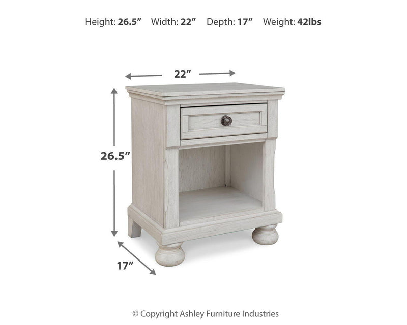 Robbinsdale - One Drawer Night Stand - Antique White