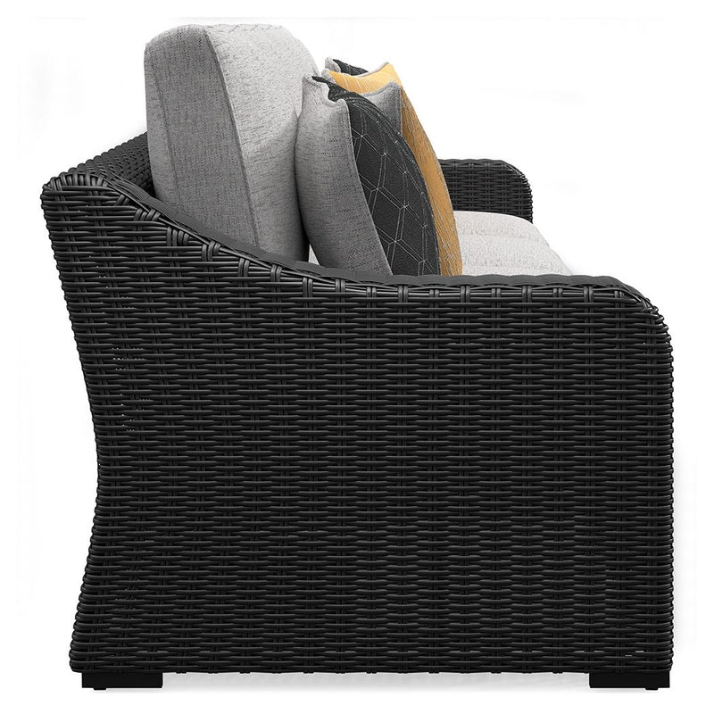 Beachcroft - 5-Piece Outdoor Sectional - Black / Light Gray