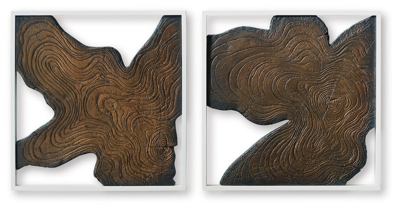 Landley - Wall Decor Set (Set of 2) - Brown / White