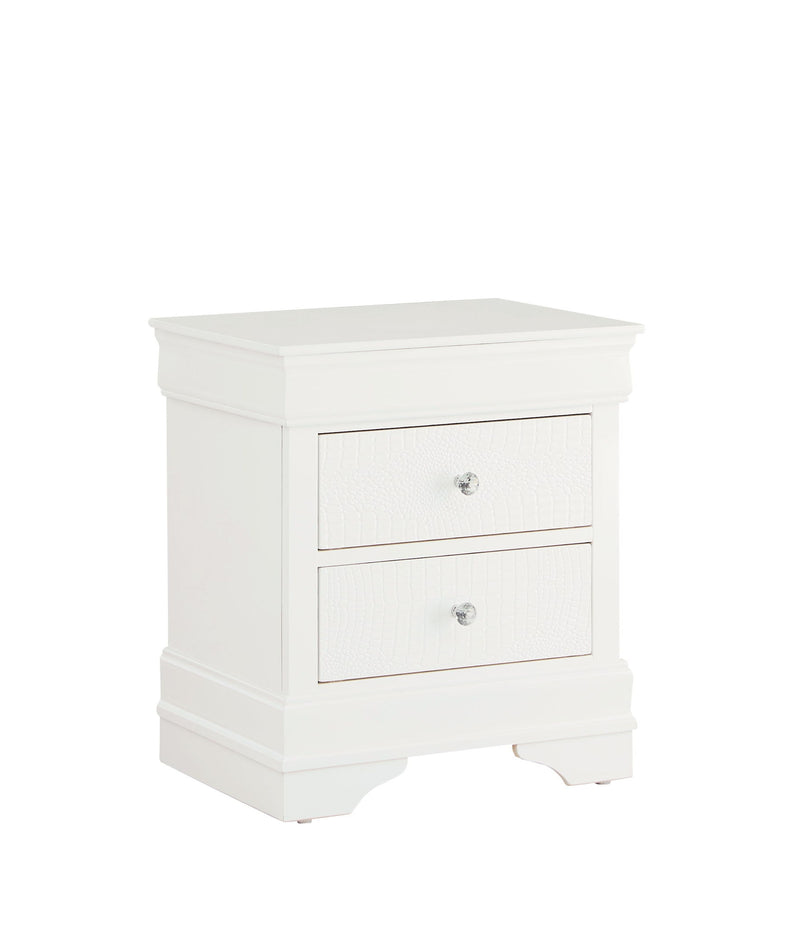 Pompei - 4 Piece Twin Bedroom Set (Bookcase Twin Bed, Dresser, Mirror And Nightstand) - White