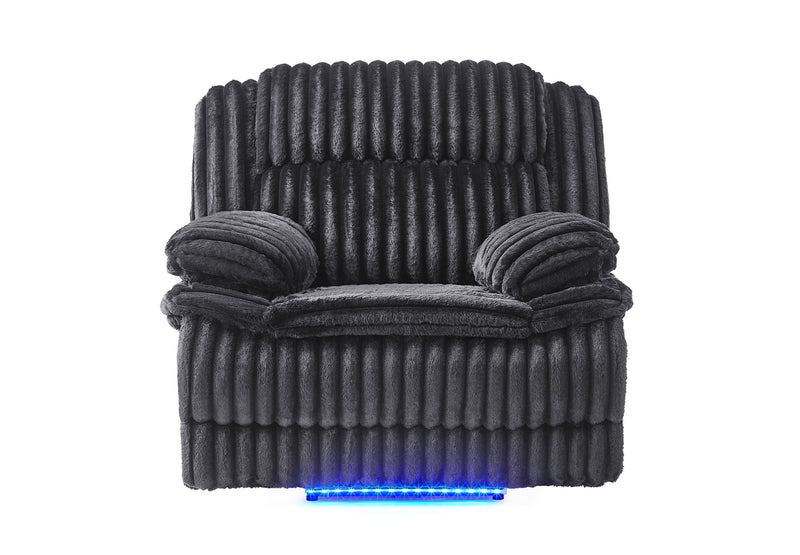 U8686 - Power Recliner With LED - Black