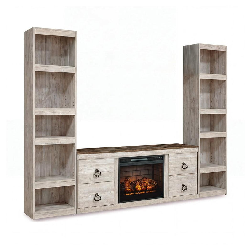 Willowton - Entertainment Center With Fireplace Option - Furniture Source (IA) 