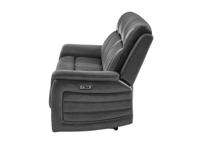 U8879 - 2 Piece Living Room Set (Power Reclining Sofa With LED And Global Surround System And Power Console Reclining Loveseat) - Charcoal