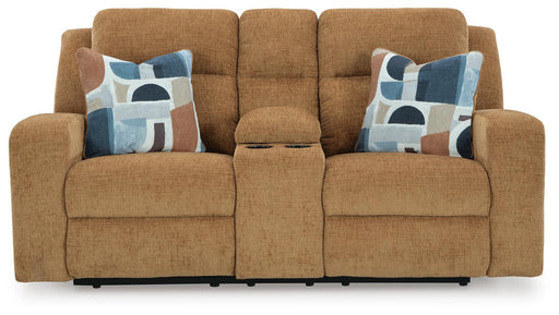 Kanlow Reclining Loveseat with Console - Furniture Source (IA) 