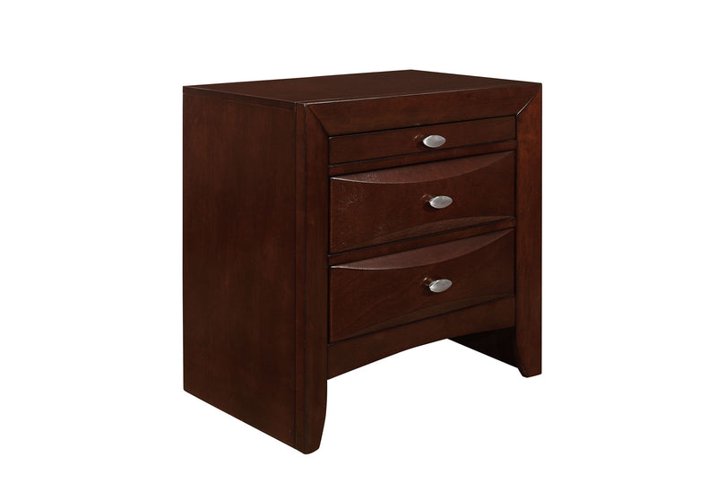 Linda - Nightstand - New Merlot