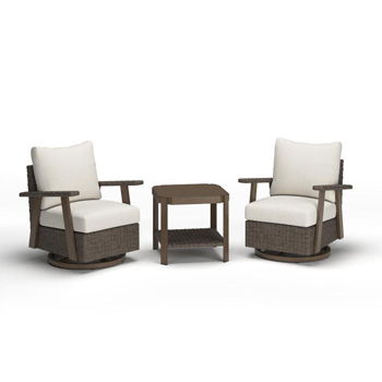 Marin Sands - Chairs With Cushion And Table Set (Set of 3) - Brown / Beige - Furniture Source (IA) 