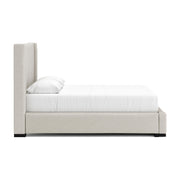Brozmont - Queen Upholstered Storage Bed - Oatmeal - Furniture Source (IA) 