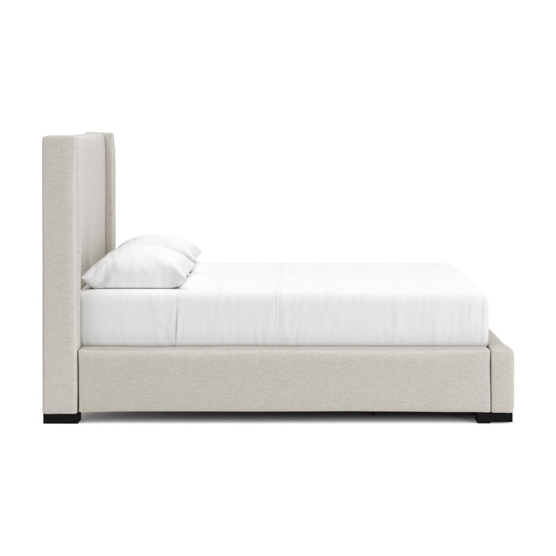 Brozmont - Queen Upholstered Storage Bed - Oatmeal - Furniture Source (IA) 