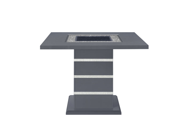 Monaco - 7 Piece Dining Room Set (Bar Table And 6 Bar Stools) - Dark Gray