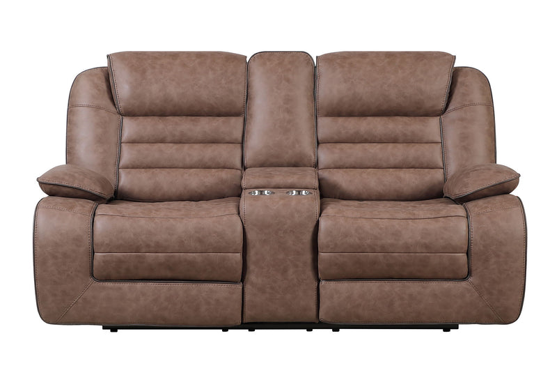 U2250 - Reclining Sofa / Console Reclining Loveseat / Glider Recliner - Brown