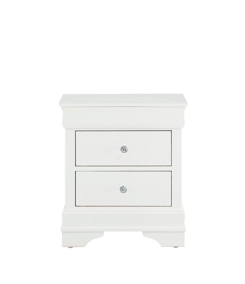 Pompei - 4 Piece Twin Bedroom Set (Bookcase Twin Bed, Dresser, Mirror And Nightstand) - White