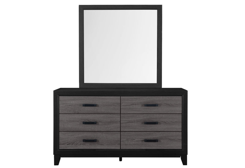 Lisbon - 5 Piece Full Bedroom Set (Bookcase Full Bed) - Black / Gray