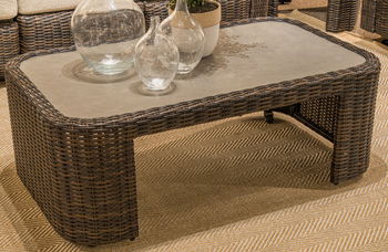 Mission Beach - Rectangular Cocktail Table - Brown / Beige - Furniture Source (IA) 
