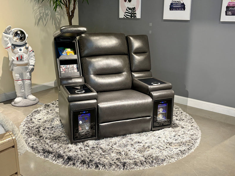 MVP - Power Recliner With Power Headrest - Blanche Black