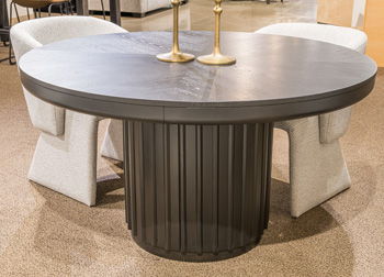 Haldenwick - Round Dining Room Table - Black - Furniture Source (IA) 