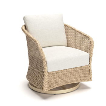 Stewarts Point - Swivel Glider Chair With Cushion - Beige - Furniture Source (IA) 