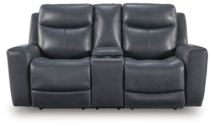 Bexhurst - Power Reclining Loveseat With Console / Adjustable Headrest