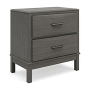 Mazing - Two Drawer Night Stand - Gray - Furniture Source (IA) 
