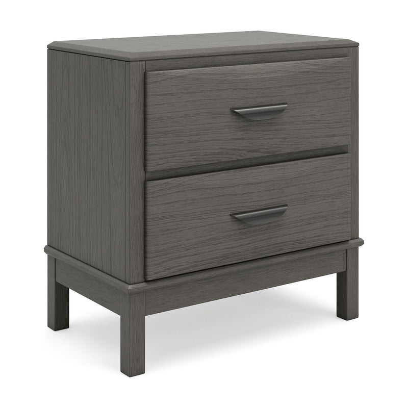Mazing - Two Drawer Night Stand - Gray - Furniture Source (IA) 